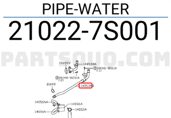 Nissan 210227S001 PIPE-WATER