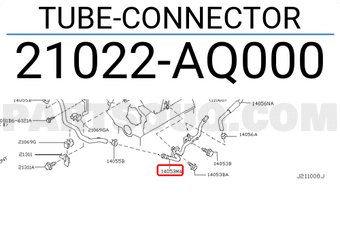 Nissan 21022AQ000 TUBE-CONNECTOR