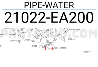 Nissan 21022EA200 PIPE-WATER