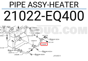 Nissan 21022EQ400 PIPE ASSY-HEATER
