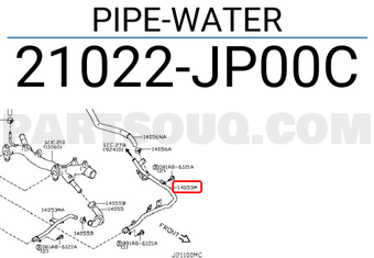 Nissan 21022JP00C PIPE-WATER