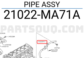 Nissan 21022MA71A PIPE ASSY