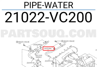 Nissan 21022VC200 PIPE-WATER