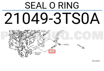 Nissan 210493TS0A SEAL O RING