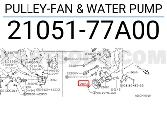 Nissan 2105177A00 PULLEY-FAN & WATER PUMP