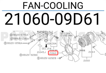 Nissan 2106009D61 FAN-COOLING