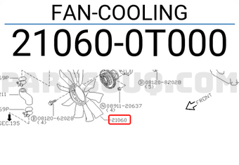 Nissan 210600T000 FAN-COOLING