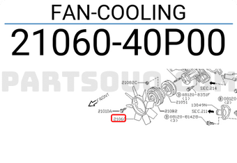 Nissan 2106040P00 FAN-COOLING