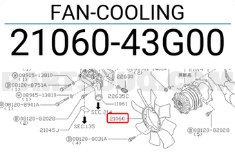 Nissan 2106043G00 FAN-COOLING
