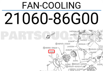 Nissan 2106086G00 FAN-COOLING