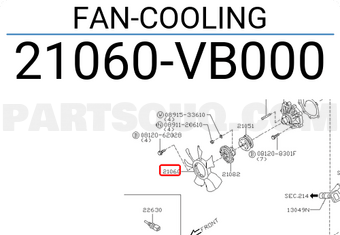 Nissan 21060VB000 FAN-COOLING