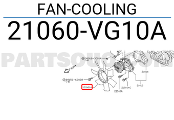 Nissan 21060VG10A FAN-COOLING