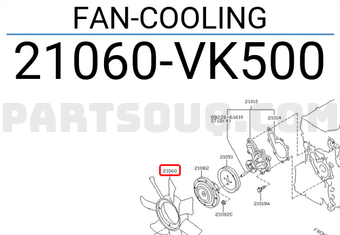 Nissan 21060VK500 FAN-COOLING