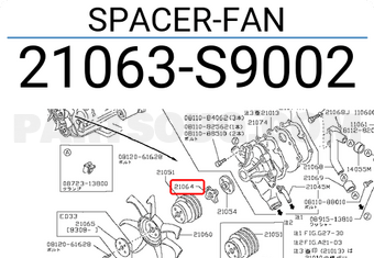 Nissan 21063S9002 SPACER-FAN