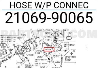 Nissan 2106990065 HOSE W/P CONNEC