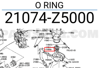 Nissan 21074Z5000 O RING