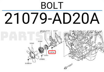 Nissan 21079AD20A BOLT