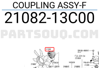 Nissan 2108213C00 COUPLING ASSY-F