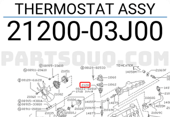 Nissan 2120003J00 THERMOSTAT ASSY