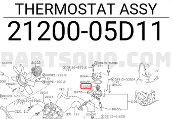 Nissan 2120005D11 THERMOSTAT ASSY