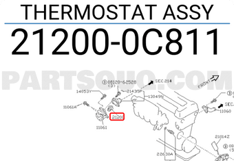 Nissan 212000C811 THERMOSTAT ASSY