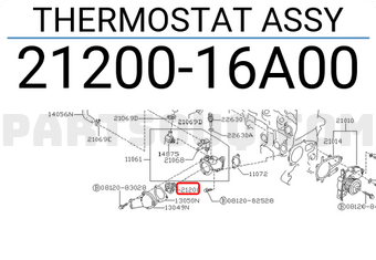 Nissan 2120016A00 THERMOSTAT ASSY