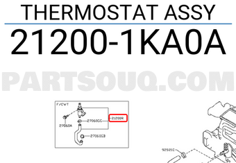 Nissan 212001KA0A THERMOSTAT ASSY
