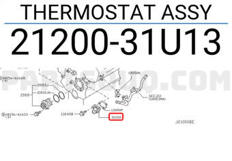 Nissan 2120031U13 THERMOSTAT ASSY