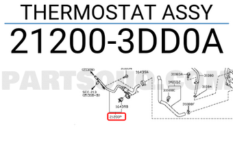 Nissan 212003DD0A THERMOSTAT ASSY