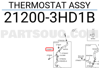 Nissan 212003HD1B THERMOSTAT ASSY