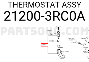 Nissan 212003RC0A THERMOSTAT ASSY