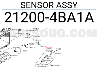 Nissan 212004BA1A SENSOR ASSY