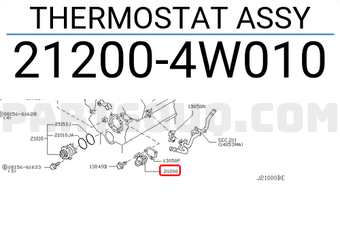 Nissan 212004W010 THERMOSTAT ASSY
