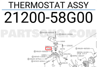 Nissan 2120058G00 THERMOSTAT ASSY