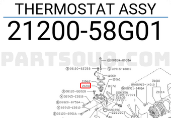 Nissan 2120058G01 THERMOSTAT ASSY