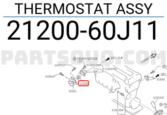 Nissan 2120060J11 THERMOSTAT ASSY