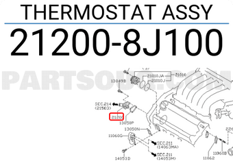 Nissan 212008J100 THERMOSTAT ASSY