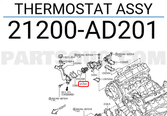 Nissan 21200AD201 THERMOSTAT ASSY