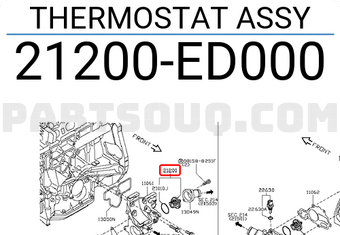 Nissan 21200ED000 THERMOSTAT ASSY