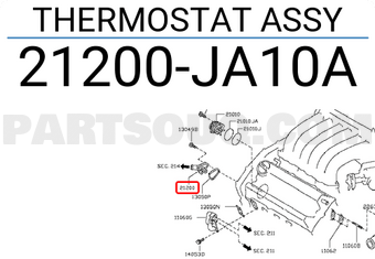 Nissan 21200JA10A THERMOSTAT ASSY