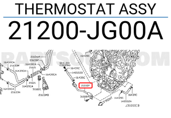 Nissan 21200JG00A THERMOSTAT ASSY