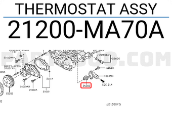 Nissan 21200MA70A THERMOSTAT ASSY