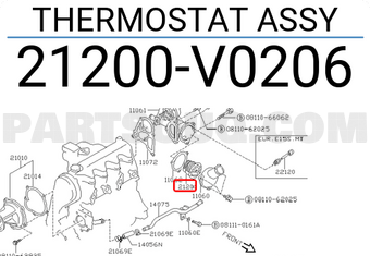 Nissan 21200V0206 THERMOSTAT ASSY