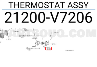Nissan 21200V7206 THERMOSTAT ASSY