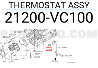 Nissan 21200VC100 THERMOSTAT ASSY