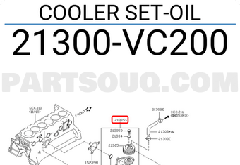 Nissan 21300VC200 COOLER SET-OIL