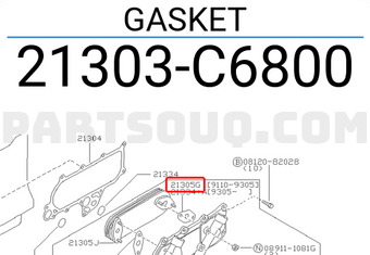 Nissan 21303C6800 GASKET