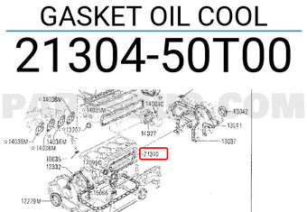Nissan 2130450T00 GASKET OIL COOL