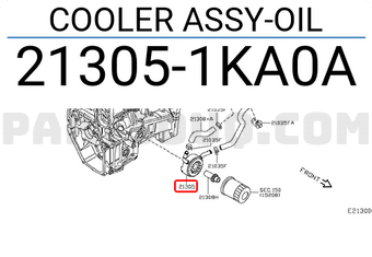 Nissan 213051KA0A COOLER ASSY-OIL