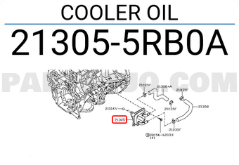 Nissan 213055RB0A COOLER OIL